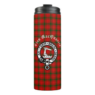 Bouteilles Isothermes Clan MacQuarrie Tartan et Crest