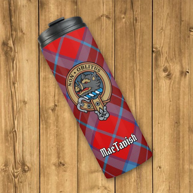 Bouteilles Isothermes Clan MacTavish Crest sur Tartan (Créateur téléchargé)