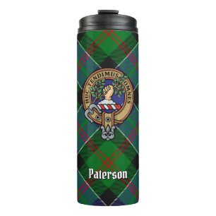 Bouteilles Isothermes Clan Paterson Crest sur Tartan
