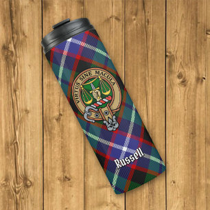 Bouteilles Isothermes Clan Russell Crête sur Tartan