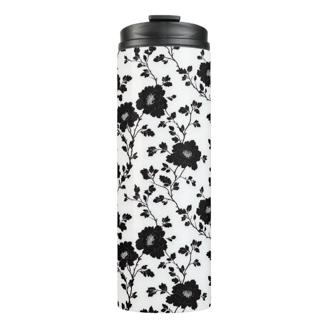 Bouteilles Isothermes Classic High Contrast Black Floral Silhouette (Devant)