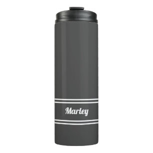 Bouteilles Isothermes Classique Minimaliste Moderne Nom Mignon Gris Masc