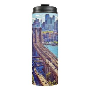 Bouteilles Isothermes Classique Skyline du Pont de Brooklyn de New York