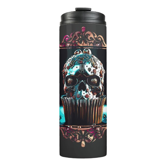 Bouteilles Isothermes Clocage Crâne Cupcake (Devant)