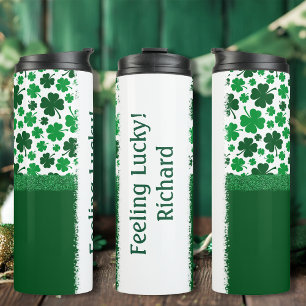 Bouteilles Isothermes Clover à quatre feuilles Ajoutez votre nom pour la