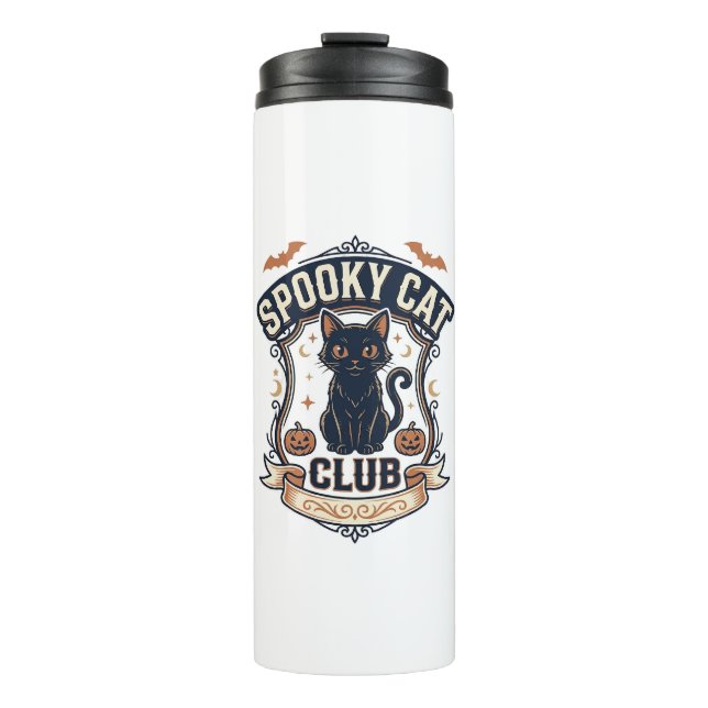 Bouteilles Isothermes Club de chat effrayant Chat Halloween Chat effraya (Devant)