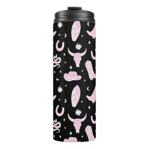 Bouteilles Isothermes Coastère Cowgirl rose Noir Surfer Occidental