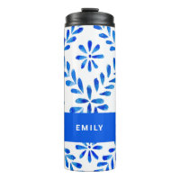 Cobalt bleu et blanc Méditerranée Nom personnalisé