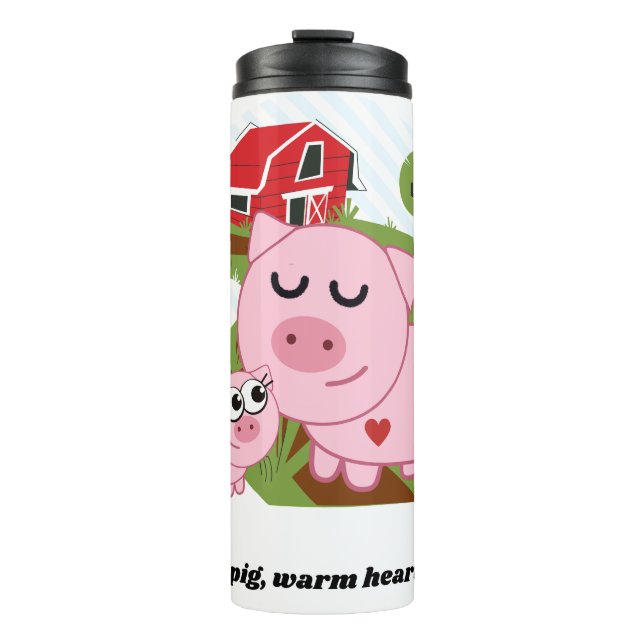 Bouteilles Isothermes Cochon Cool Cœur Chaud (Devant)