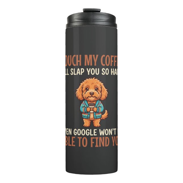 Bouteilles Isothermes Cockapoo drôle amateur de café (Devant)