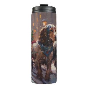 Bouteilles Isothermes Cocker Spaniel anglais période de fêtes de Noël