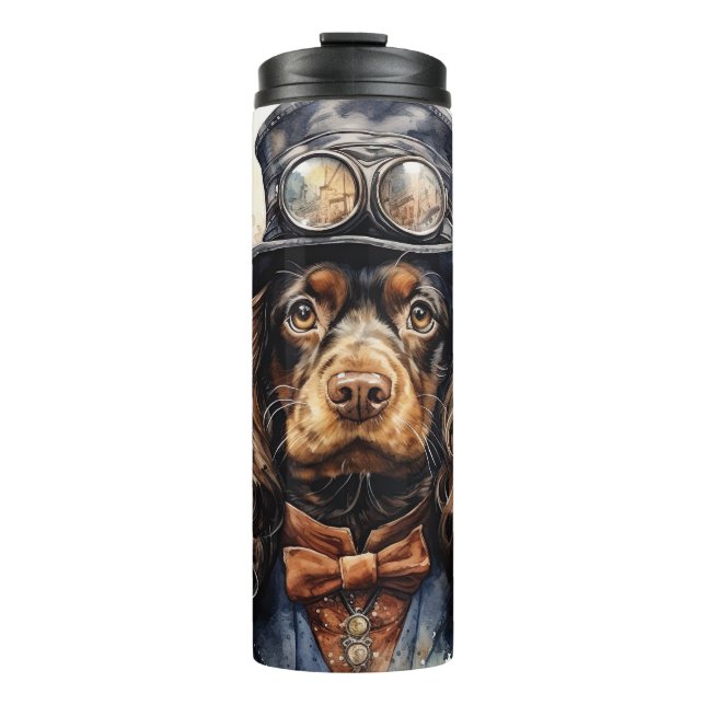 Bouteilles Isothermes Cocker Spaniel Chien Steampunk (Devant)