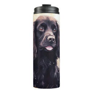 Bouteilles Isothermes Cocker Spaniel Halloween avec citrouilles