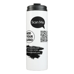 Bouteilles Isothermes Code QR minimal simple ajouter un logo nom de code