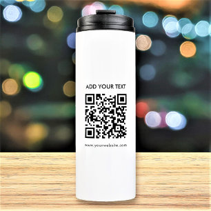 Bouteilles Isothermes Code QR personnalisé et texte Moderne Entreprise