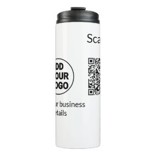 Bouteilles Isothermes Code QR simple minimaliste ajouter un logo nom de 