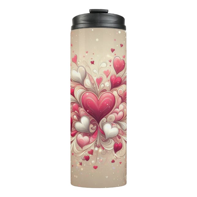 Bouteilles Isothermes coeur de la Saint-Valentin (Devant)