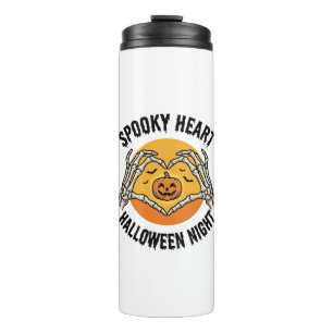 Bouteilles Isothermes Cœur de squelette Halloween Vintage Design de main
