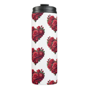 Bouteilles Isothermes Coeur des Roses - Art floral romantique