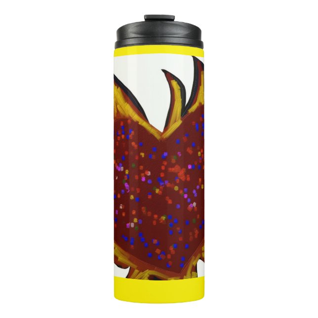 Bouteilles Isothermes Cœur en Flammes (Devant)