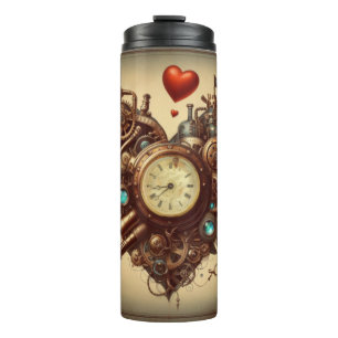 Bouteilles Isothermes Coeur Steampunk/Saint-Valentin