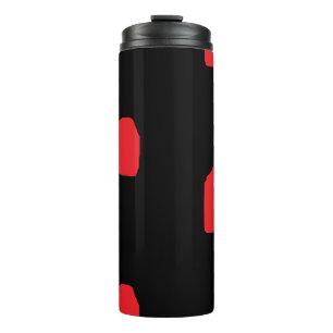 Bouteilles Isothermes Coeurs d'amour rouge sur noir