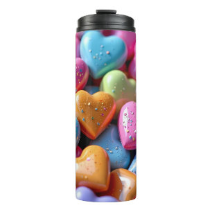 Bouteilles Isothermes Cœurs de bonbons colorés d'amour