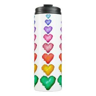 Bouteilles Isothermes Coeurs de couleur marine KiniArt