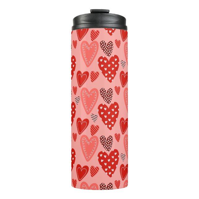 Bouteilles Isothermes Cœurs fantaisistes de la Saint-Valentin  (Devant)