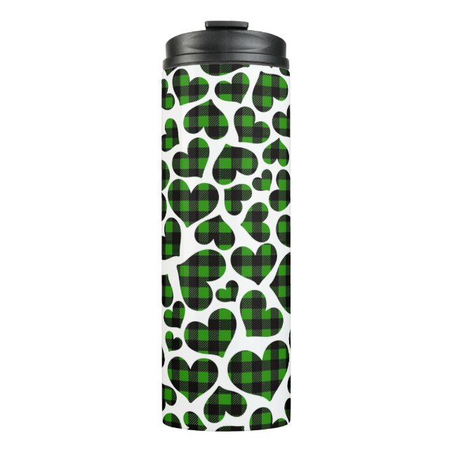 Bouteilles Isothermes Coeurs plaid (Devant)