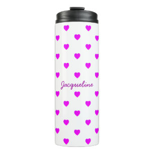 Bouteilles Isothermes Coeurs roses sur BLANC minimal