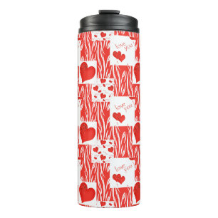 Bouteilles Isothermes Coeurs rouges, amour.
