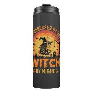 Bouteilles Isothermes Coiffeur de jour Sorcière de nuit Design Halloween
