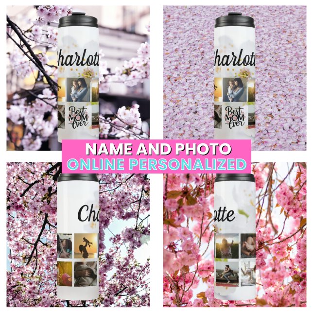 Bouteilles Isothermes Collage de photos mignon souvenir de mère (Cute Photo Collage Mother's Keepsake Thermal Tumbler
)