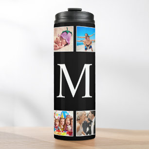 Bouteilles Isothermes Collage photo de famille personnalisée Noir person