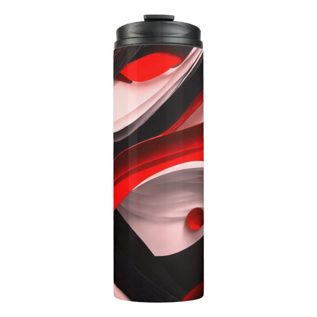 Bouteilles Isothermes Collection Abstraite Noir & Rouge Design moderne a (Devant)
