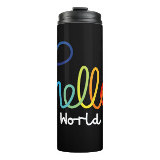 Bouteilles Isothermes Coloré Hello World Thermal Tumbler