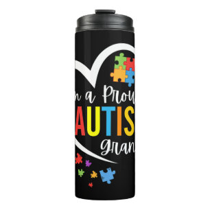 Bouteilles Isothermes Colorée Je suis Fier Grand-mère Amour Coeur Autism