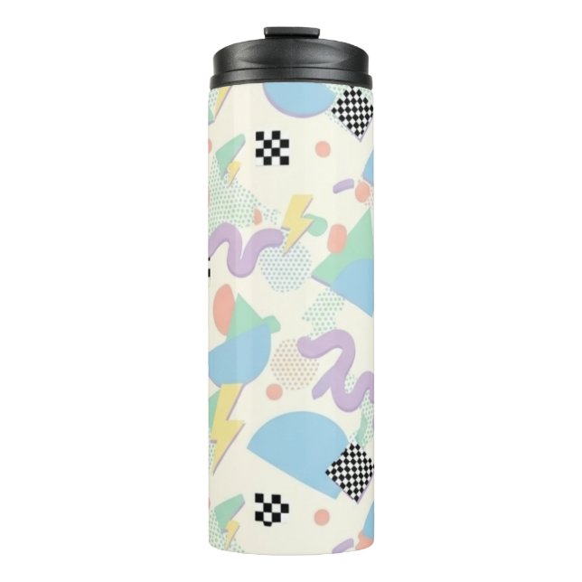 Bouteilles Isothermes Colorful Abstract Geometric Memphis Style Pattern (Devant)