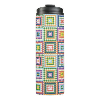 Bouteilles Isothermes Colorful Retro Mid-Century Mid-Mod Crochet Blossom