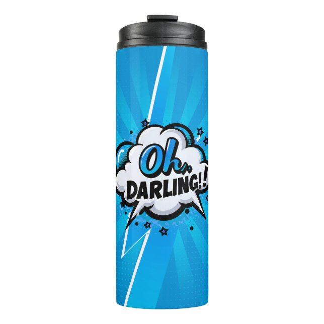 Bouteilles Isothermes Comic Pop Art Oh DARLING ! (Devant)