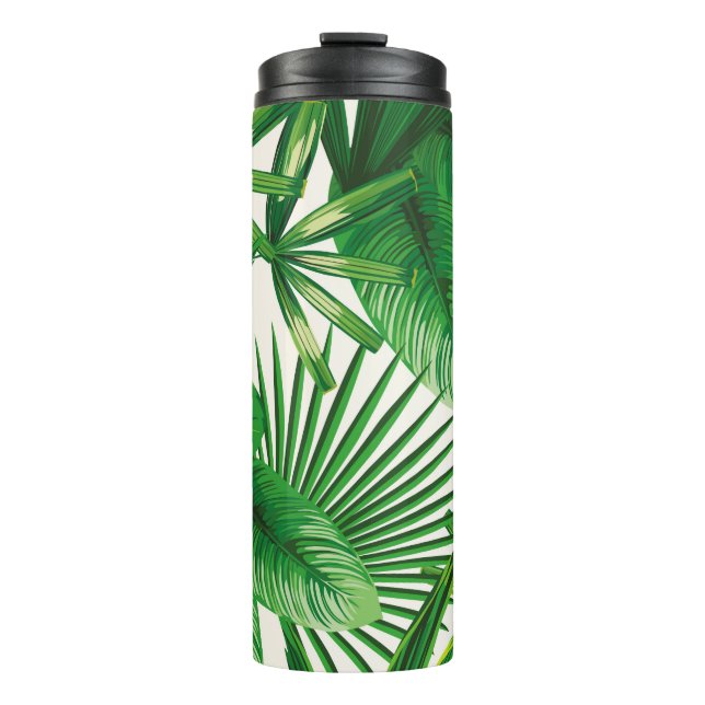 Bouteilles Isothermes Composition exotique tropicale verte naturelle feu (Devant)