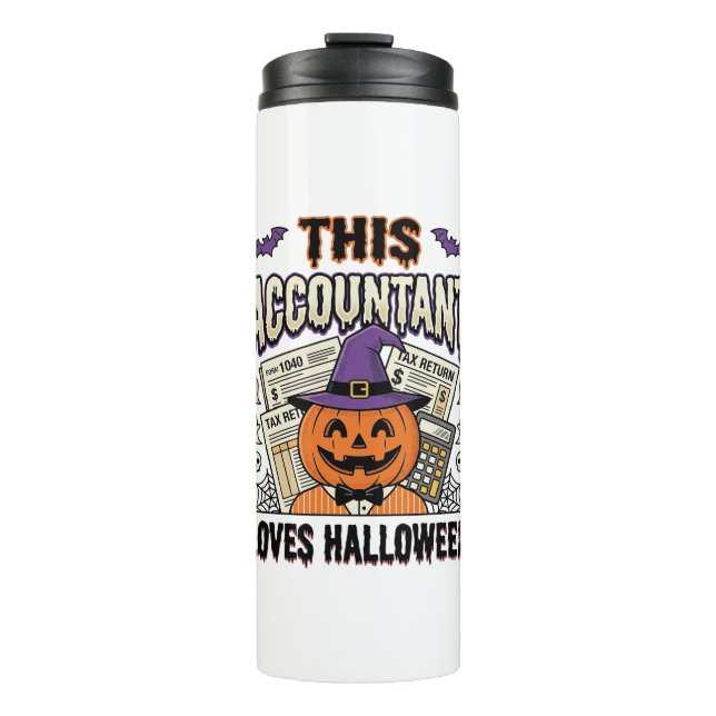 Bouteilles Isothermes Comptable d'Halloween Drôle Saison fiscale effraya (Devant)