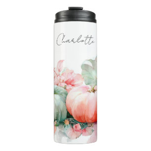 Bouteilles Isothermes conception d'automne personnalisée avec des fleurs