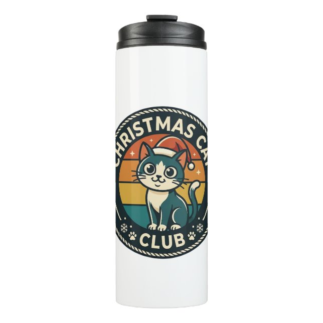 Bouteilles Isothermes Conception de chat de Noël - Club de chat de Noël  (Devant)