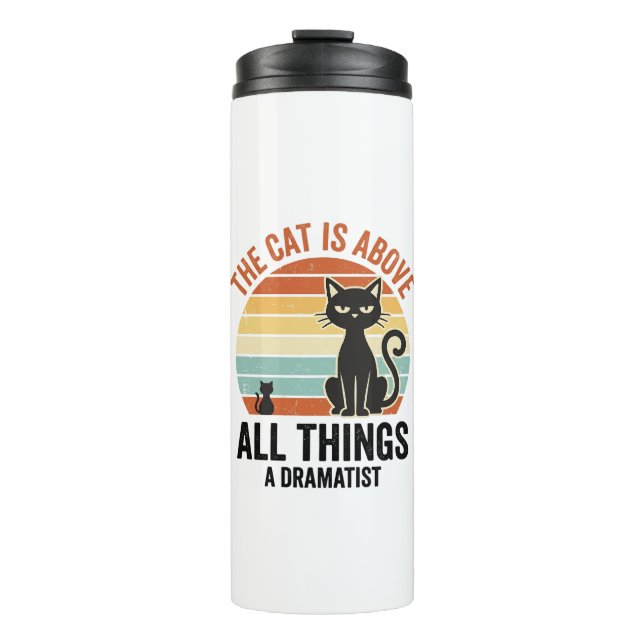 Bouteilles Isothermes Conception de chemise humoristique de chat dramati (Devant)