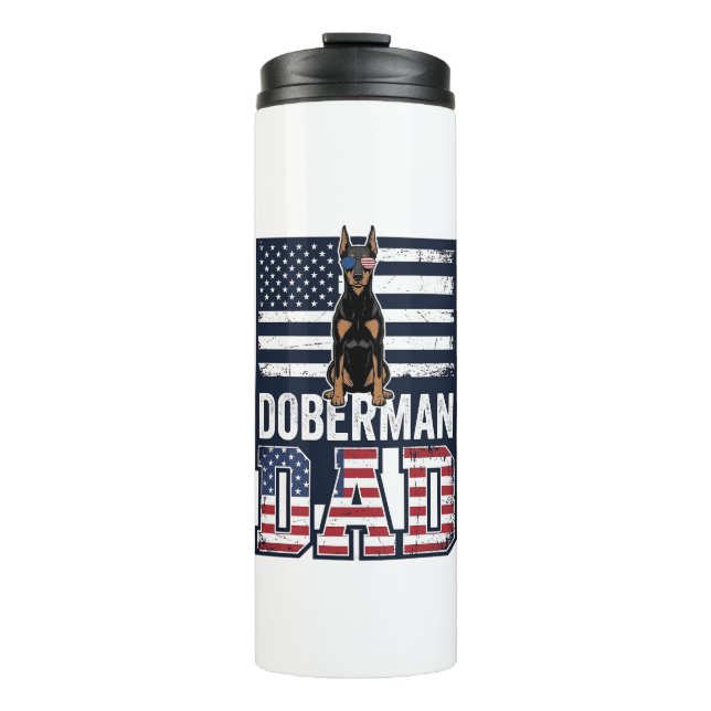 Bouteilles Isothermes Conception de chemise pour chien patriotique Dober (Devant)