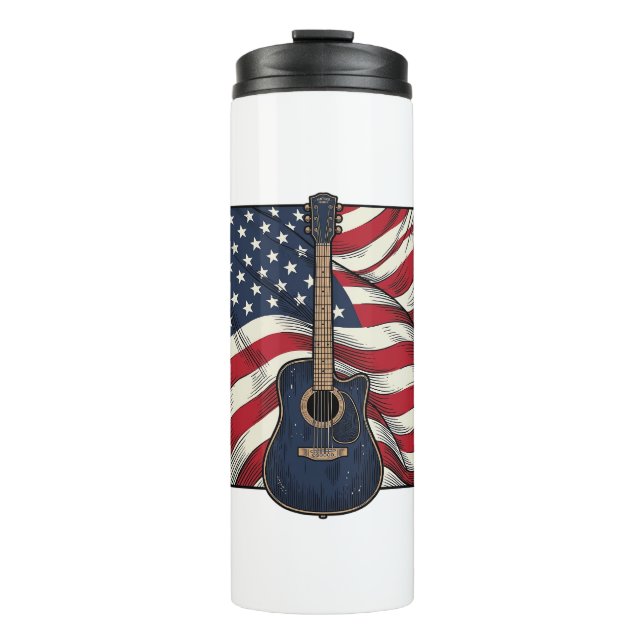 Bouteilles Isothermes Conception de chemise vectorielle drapeau patrioti (Devant)