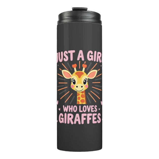 Bouteilles Isothermes Conception de girafe drôle pour femmes filles safa (Devant)