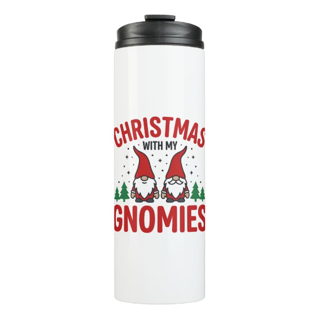 Bouteilles Isothermes Conception de gnome de vacances de Gnomies de Noël (Devant)